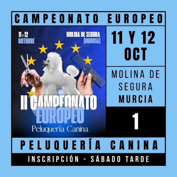 Inscripción General Campeonato Europeo 2025 - Sábado Tarde